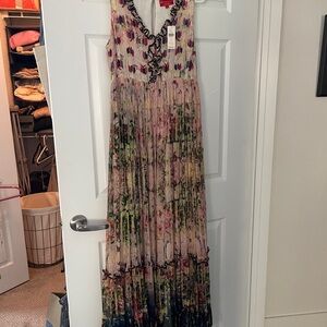 Floral Maxi Dress with Ruffle Trim